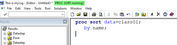 Proc Step Running Screenshot